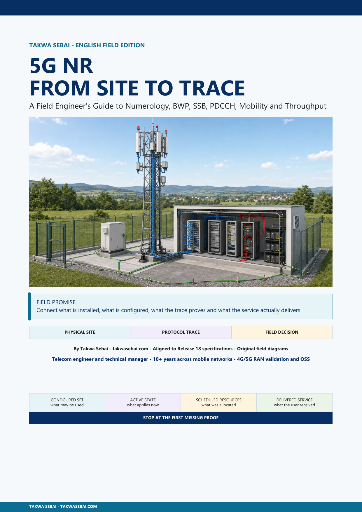Couverture du guide terrain 5G NR From Site to Trace